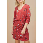 Robe portefeuille rouge et bleu clair - i. code