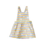 Robe - salopette rose et blanc
