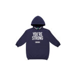 Robe sweat  capuche bleu marine