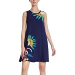 Robe trapze bleu marine