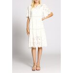 Robe trapze en broderie anglaise blanc