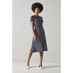 Robe trapze quinn bleu marine et crme