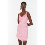 Robe trapze rose et cru