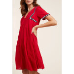 Robe trapèze rouge - one step femme Robe trapèze rouge - one step femme
