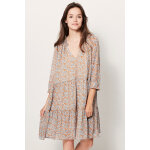Robe volant�e ciel et camel