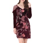 Robe volant�e sweeny bordeaux