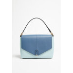 Sac  main en cuir dafne vert d?eau et bleu cobalt