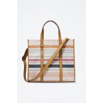Sac  main kingston ecru et camel