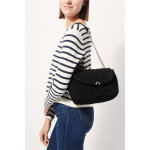 Sac port� �paule en cuir anabella noir