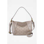 Sac port paule en cuir gris clair