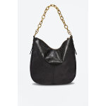 Sac port paule en cuir noir