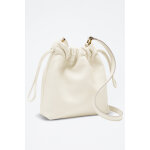 Sac seau en cuir blanc