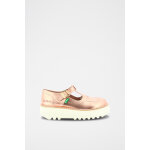 Salomés plateformes en cuir kickoustrap - doré rose Salomés plateformes en cuir kickoustrap - doré rose