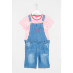 Salopette en jean et robe bleu et rose - lee cooper Salopette en jean et robe bleu et rose - lee cooper