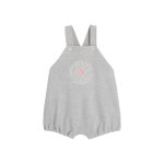 Salopette - short gris clair chiné - obaïbi Salopette - short gris clair chiné - obaïbi