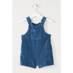 Salopette - short en velours bleu cobalt - okaïbi Salopette - short en velours bleu cobalt - okaïbi