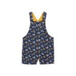 Salopette - short en velours bleu marine