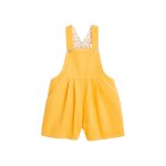 Salopette - short en velours moutarde