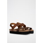 Sandales compenses marron et noir