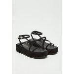 Sandales compenses en nubuck summerlift - noir - stuart weitzman