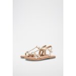Sandales habay en cuir de mouton - dor