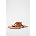 Sandales ledyard en cuir de ch�vre - marron