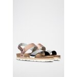 Sandales plateformes dor rose et argent