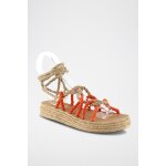 Sandales plateformes idaya nalam beige et orange