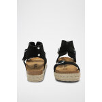 Sandales plateformes montantes noir