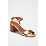 Sandales  talons en cuir de chamois gaia - dor