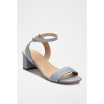 Sandales  talons en cuir de chvre ely - bleu clair