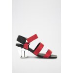 Sandales  talons noir et rouge