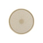 Set de table rond soleimo beige et blanc - 38 cm Set de table rond soleimo beige et blanc - 38 cm