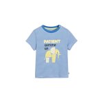 T - shirt blanc et bleu roi - obabi