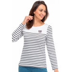 T - shirt canotier blanc et noir - terre de marins