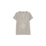 T - shirt gris clair chiné - ikks women T - shirt gris clair chiné - ikks women