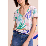 T - shirt en lin blanc - one step femme