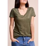T - shirt en lin kaki - one step femme