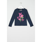 T - shirt � manches longues bleu marine