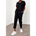 T - shirt et pantalon carotte 7 / 8 noir