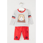 T - shirt et pantalon gris et rouge T - shirt et pantalon gris et rouge