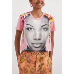 T - shirt rose et gris