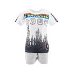 T - shirt et short harry potter blanc et gris clair chiné T - shirt et short harry potter blanc et gris clair chiné