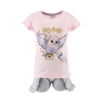 T - shirt et short harry potter rose et gris chiné T - shirt et short harry potter rose et gris chiné