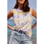 T - shirt tie and dye ambre lavande