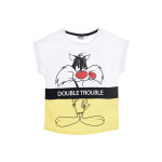 T - shirt titi et grominet looney tunes blanc et jaune T - shirt titi et grominet looney tunes blanc et jaune
