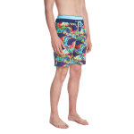 Short de bain bleu marine et rouge clair