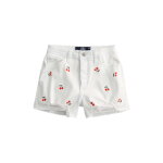 Short en jean blanc et rouge Short en jean blanc et rouge