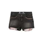 Short en jean noir