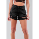 Short en jean noir